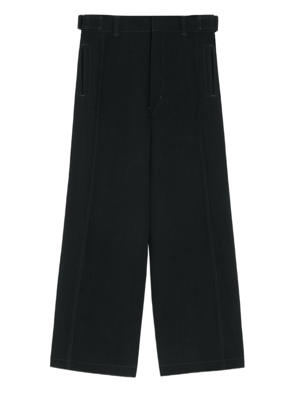 contrast-stitching trousers