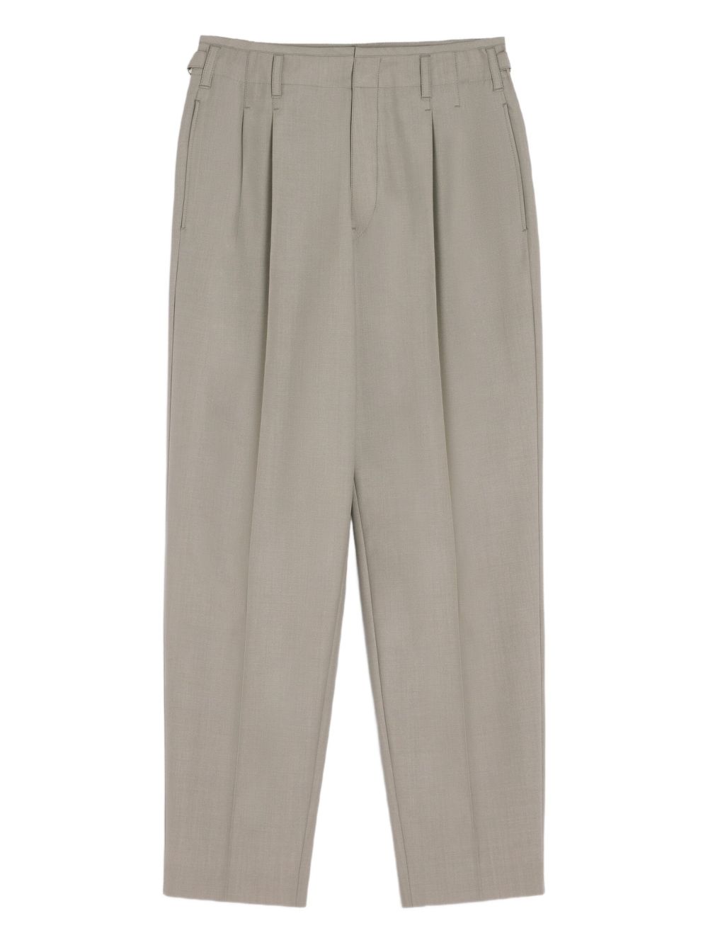 pleated-front side-adjustable trousers