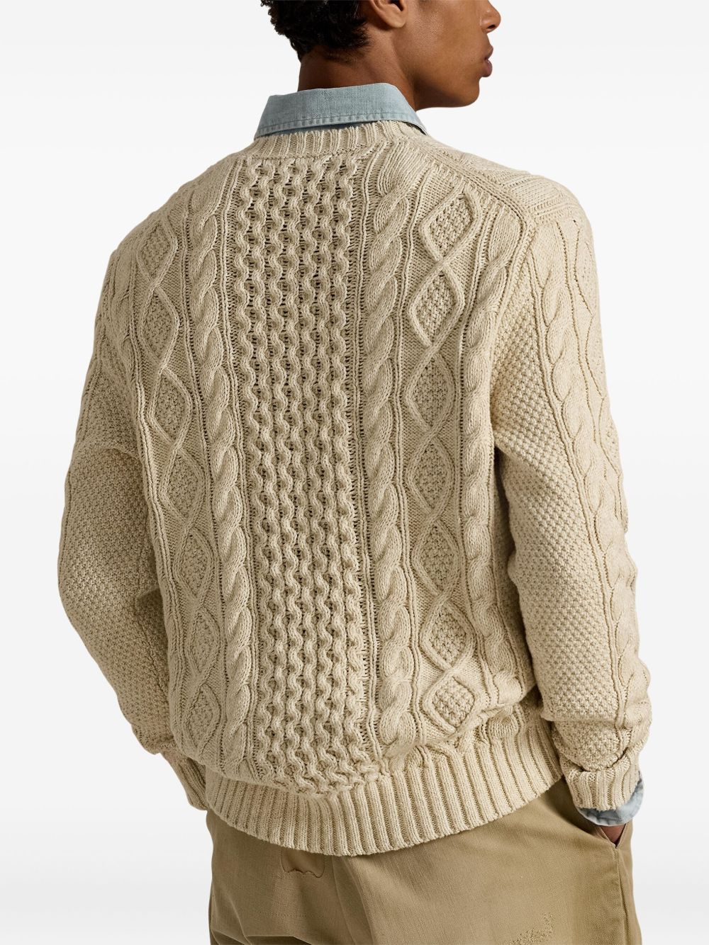 cable-knit sweater