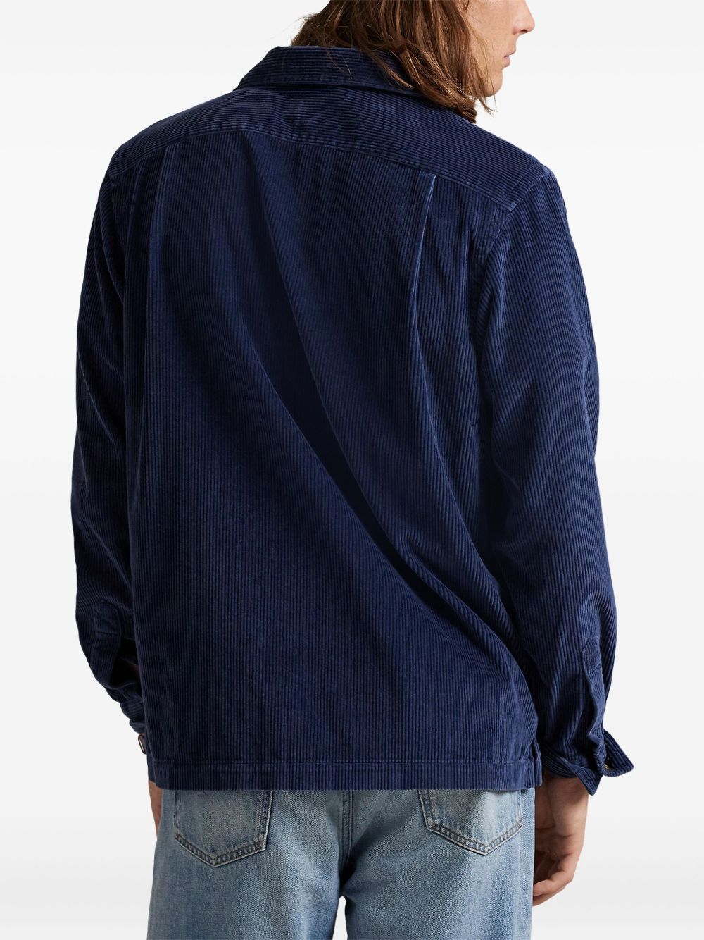 patch-pockets long sleeve shirt