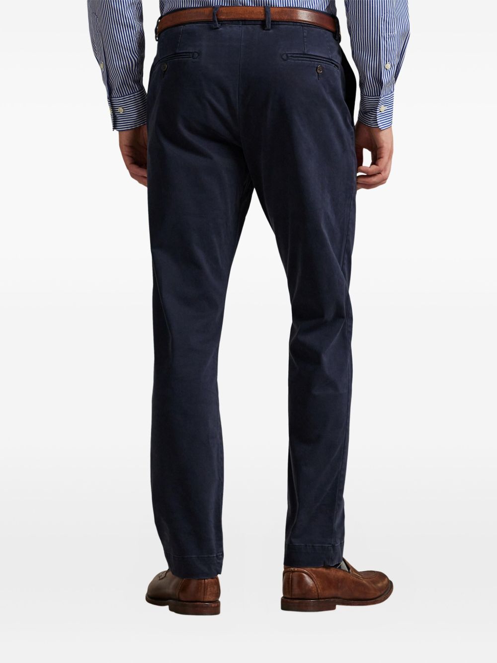 side-pocket flat-front trousers