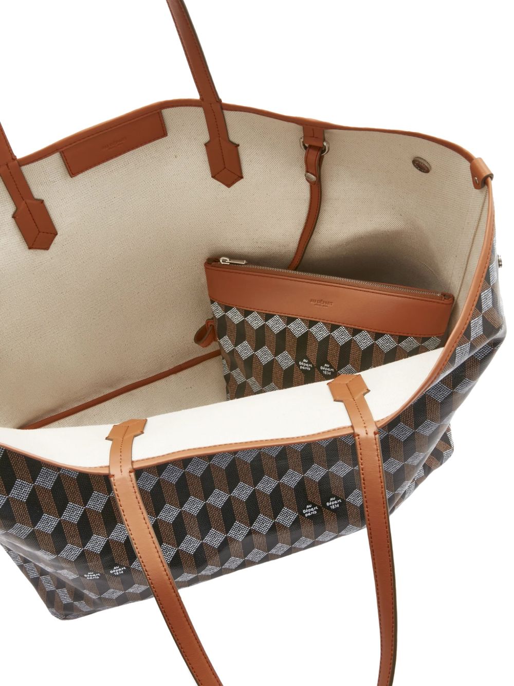 geometric-pattern tote bag