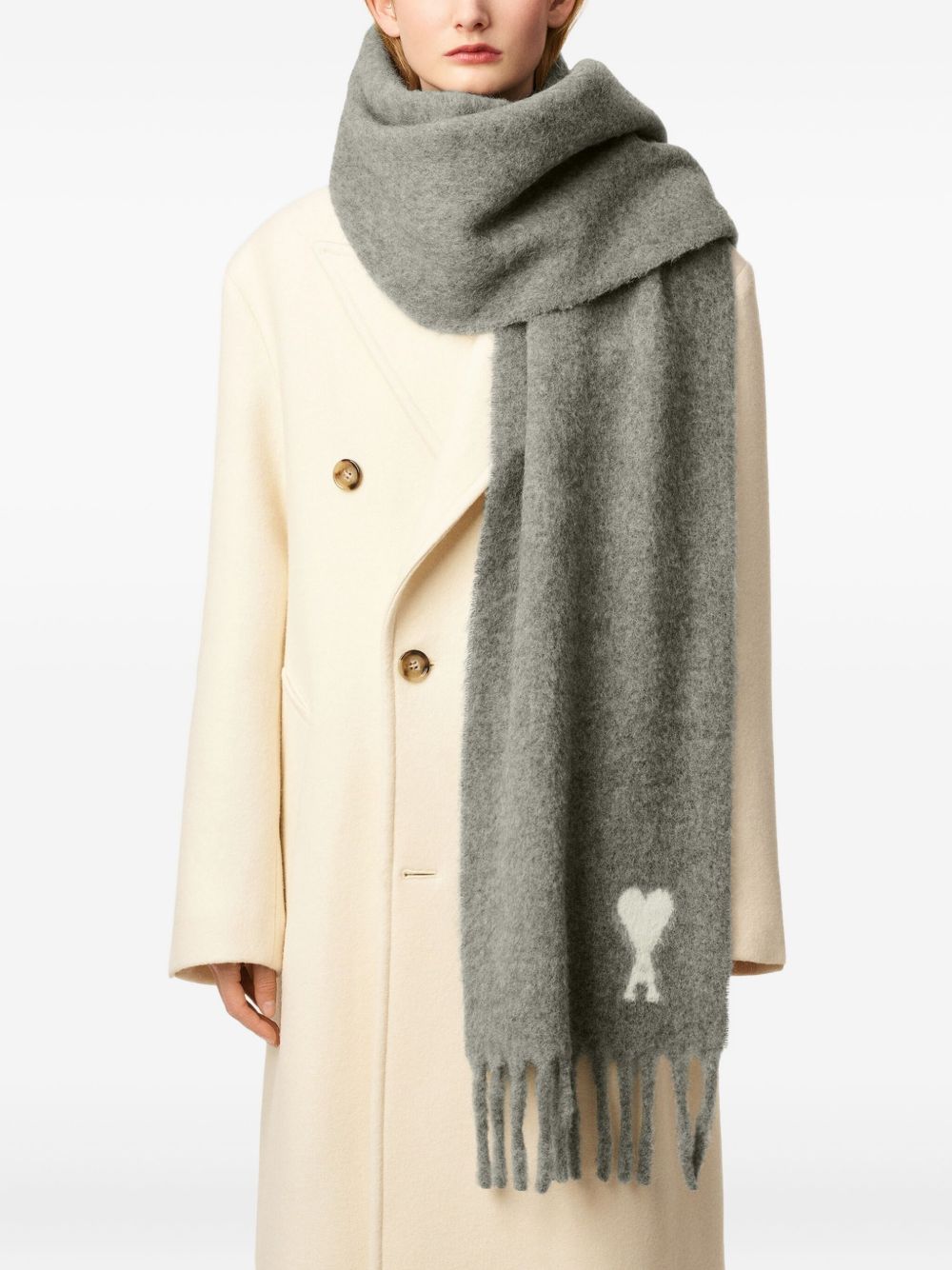 Ami De Coeur fringed scarf