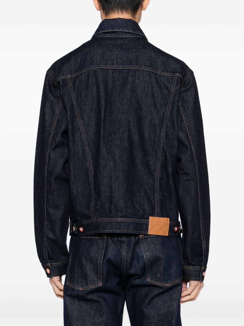 embroidered logo denim jacket