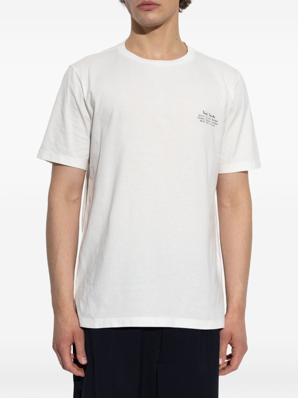 text-embroidered crew-neck T-shirt