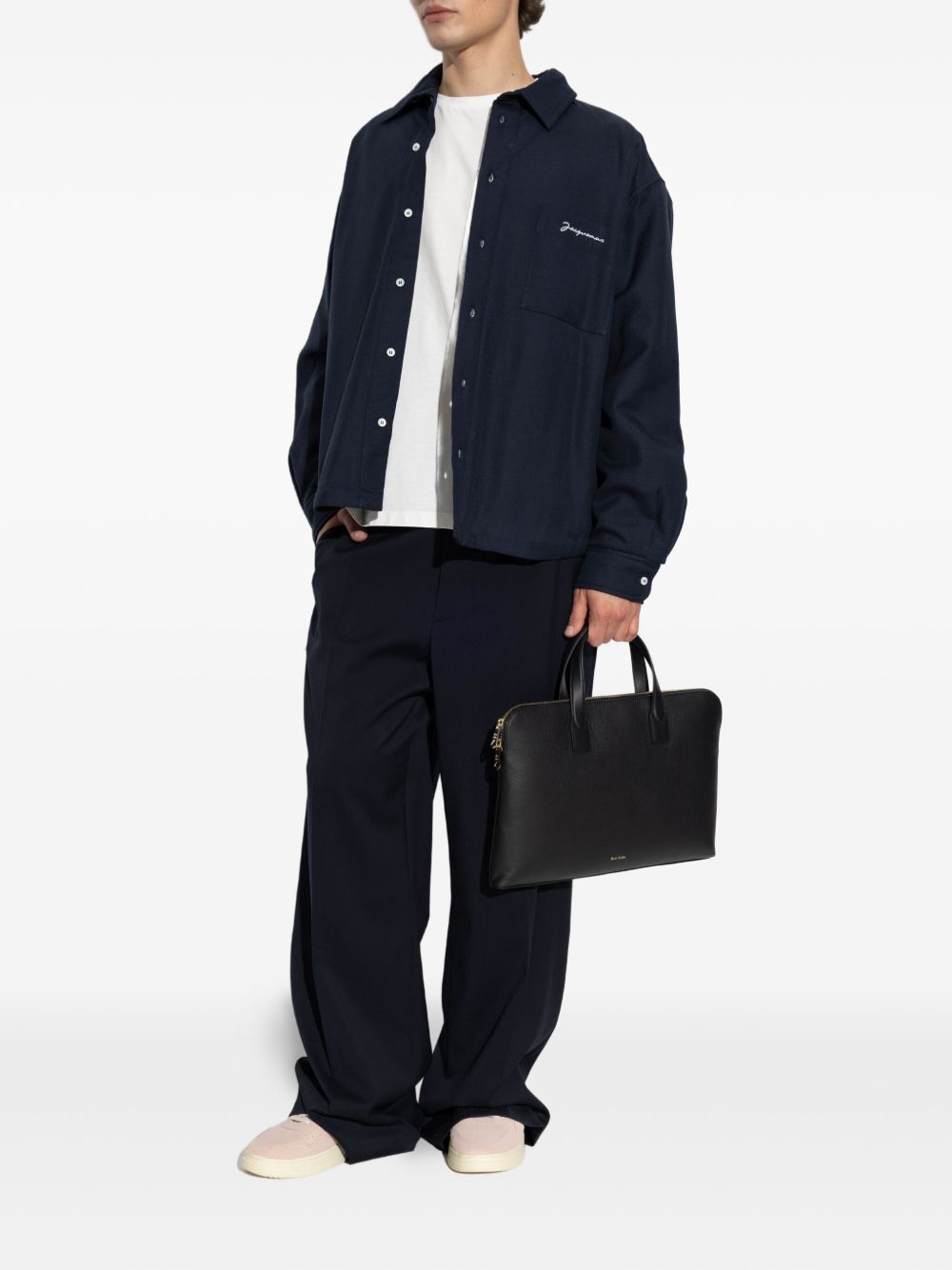 text-embroidered crew-neck T-shirt