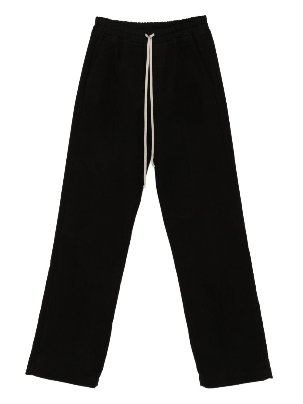 organic cotton-blend straight-leg trousers