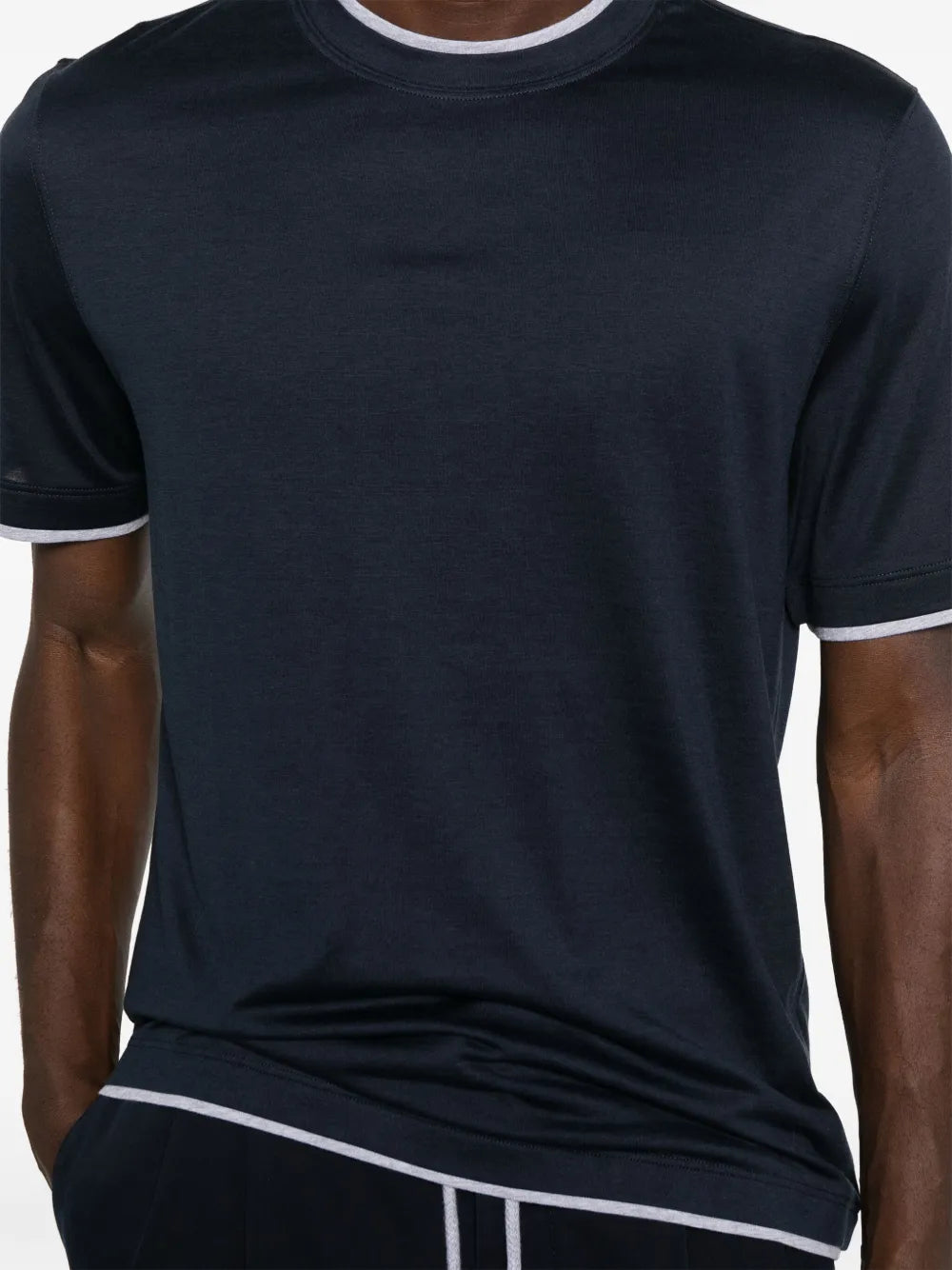 layered-effect jerseyT-shirt