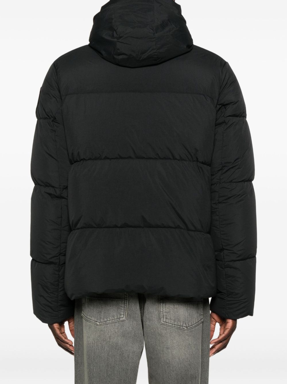 logo-motif puffer jacket