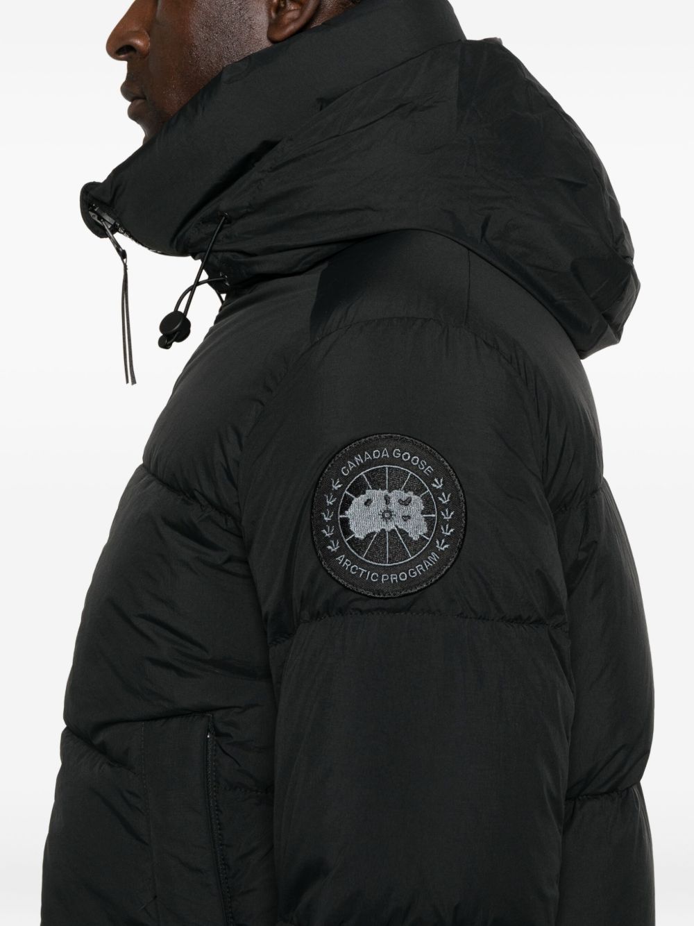logo-motif puffer jacket