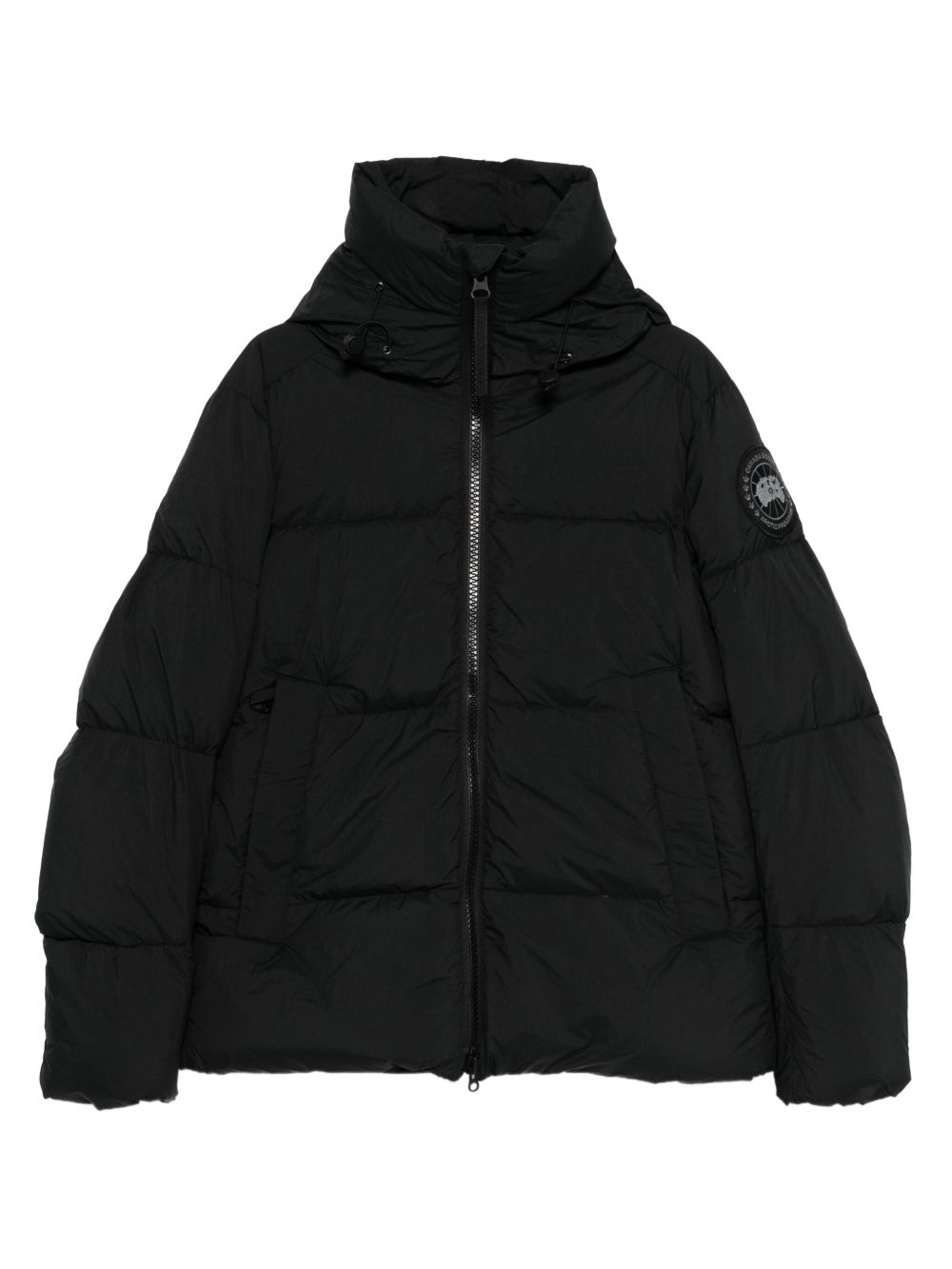 logo-motif puffer jacket