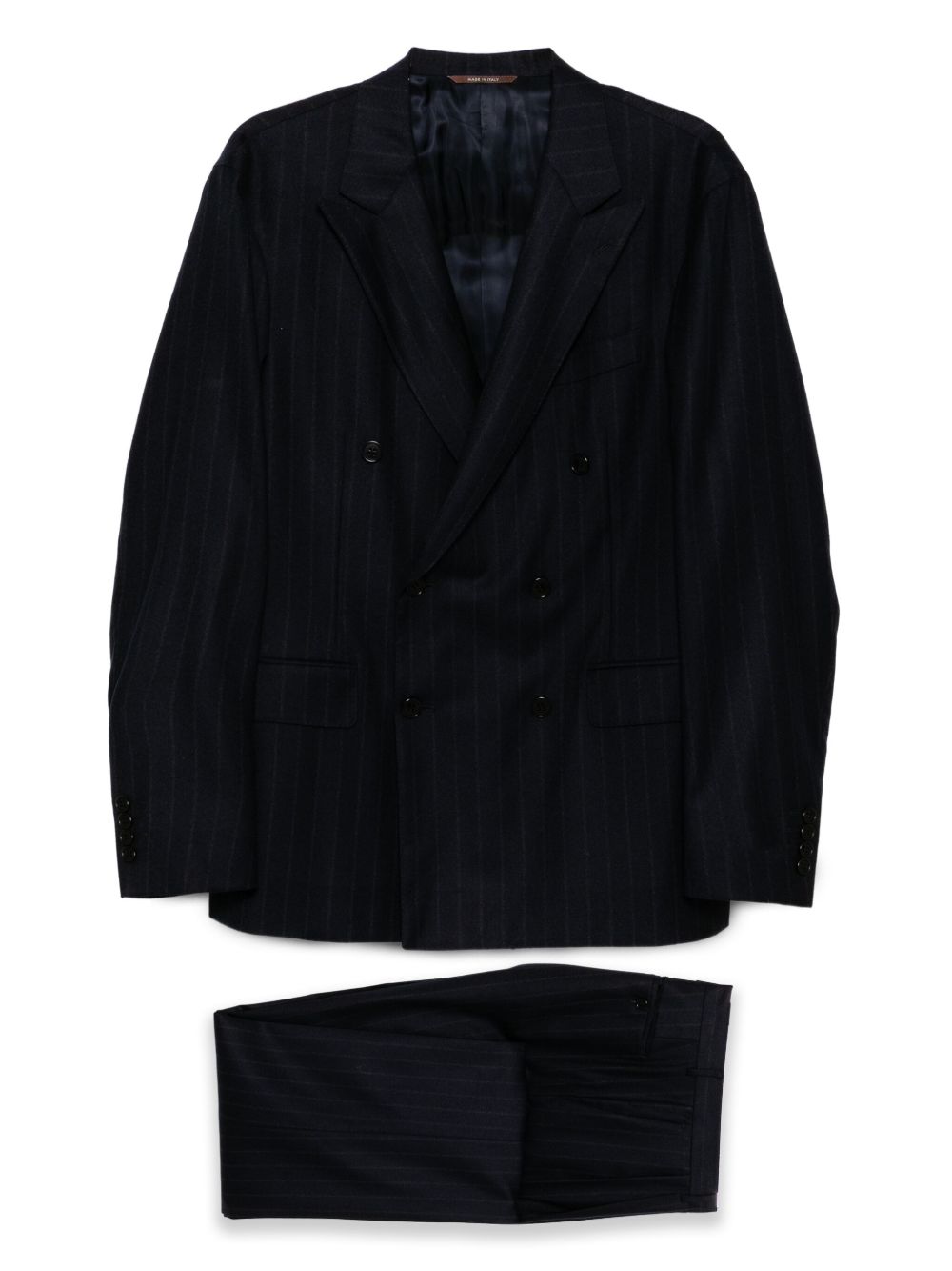 pinstripe double-breasted suit
