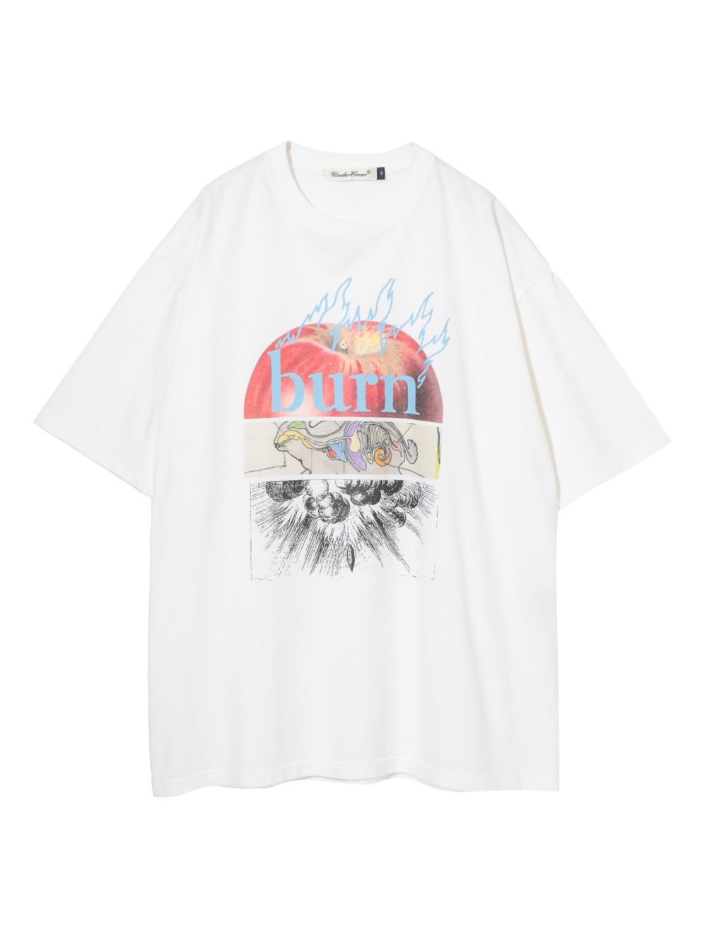 apple-print T-shirt