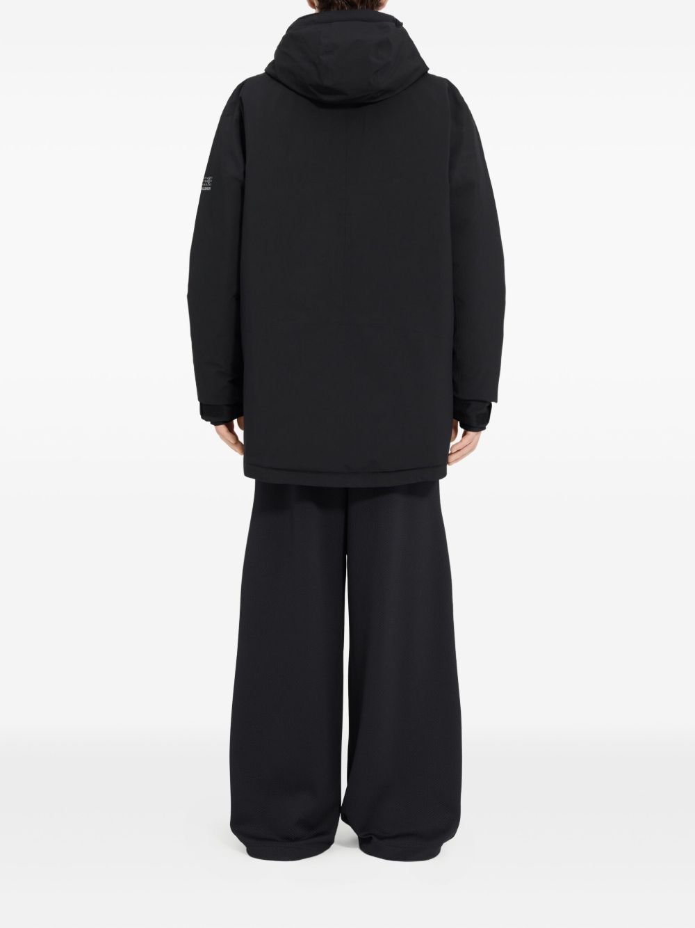 hooded zip-front jacket