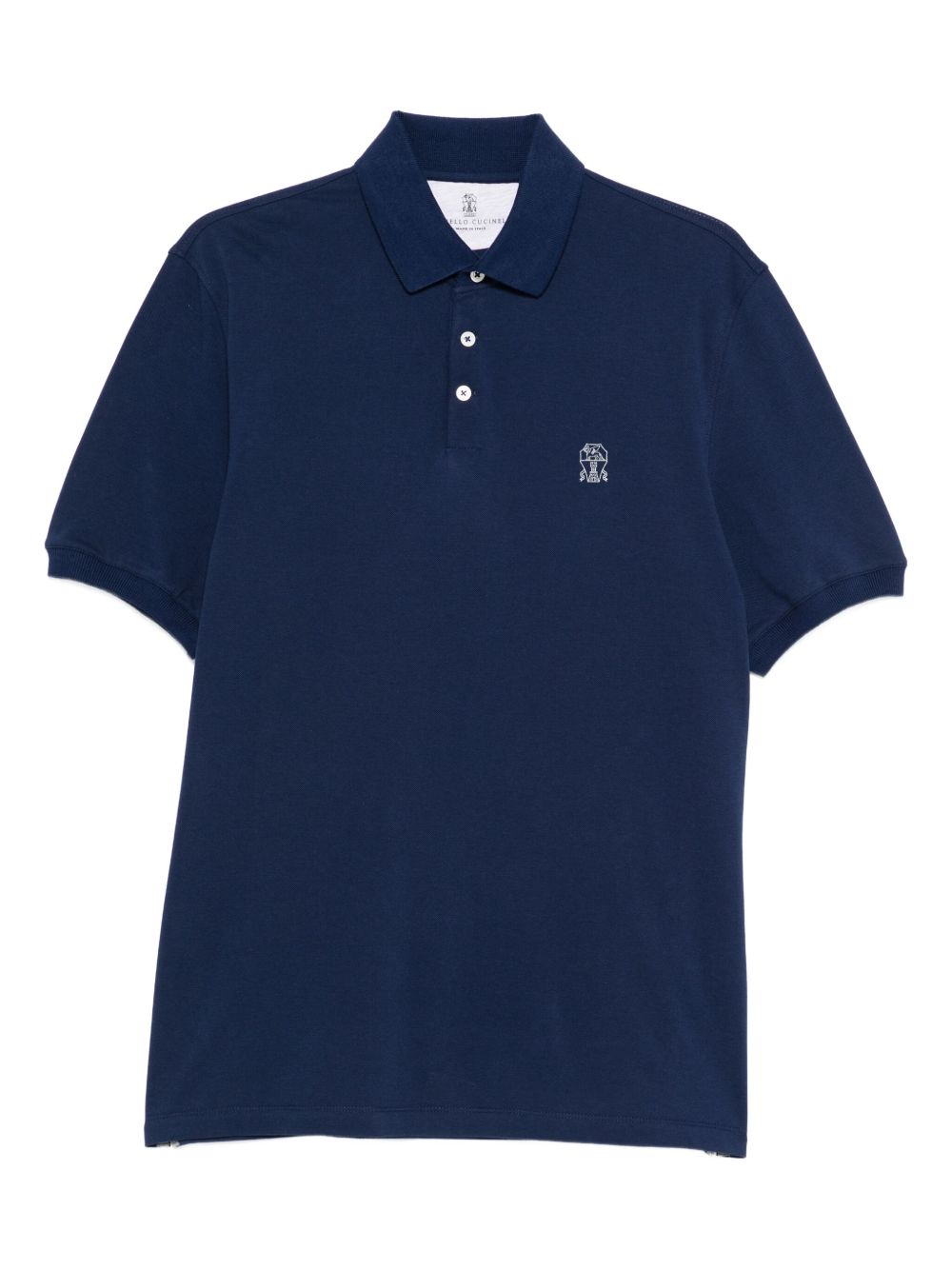 embroidered cotton polo shirt