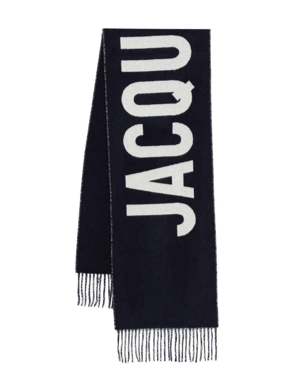 logo-embroidered scarf 