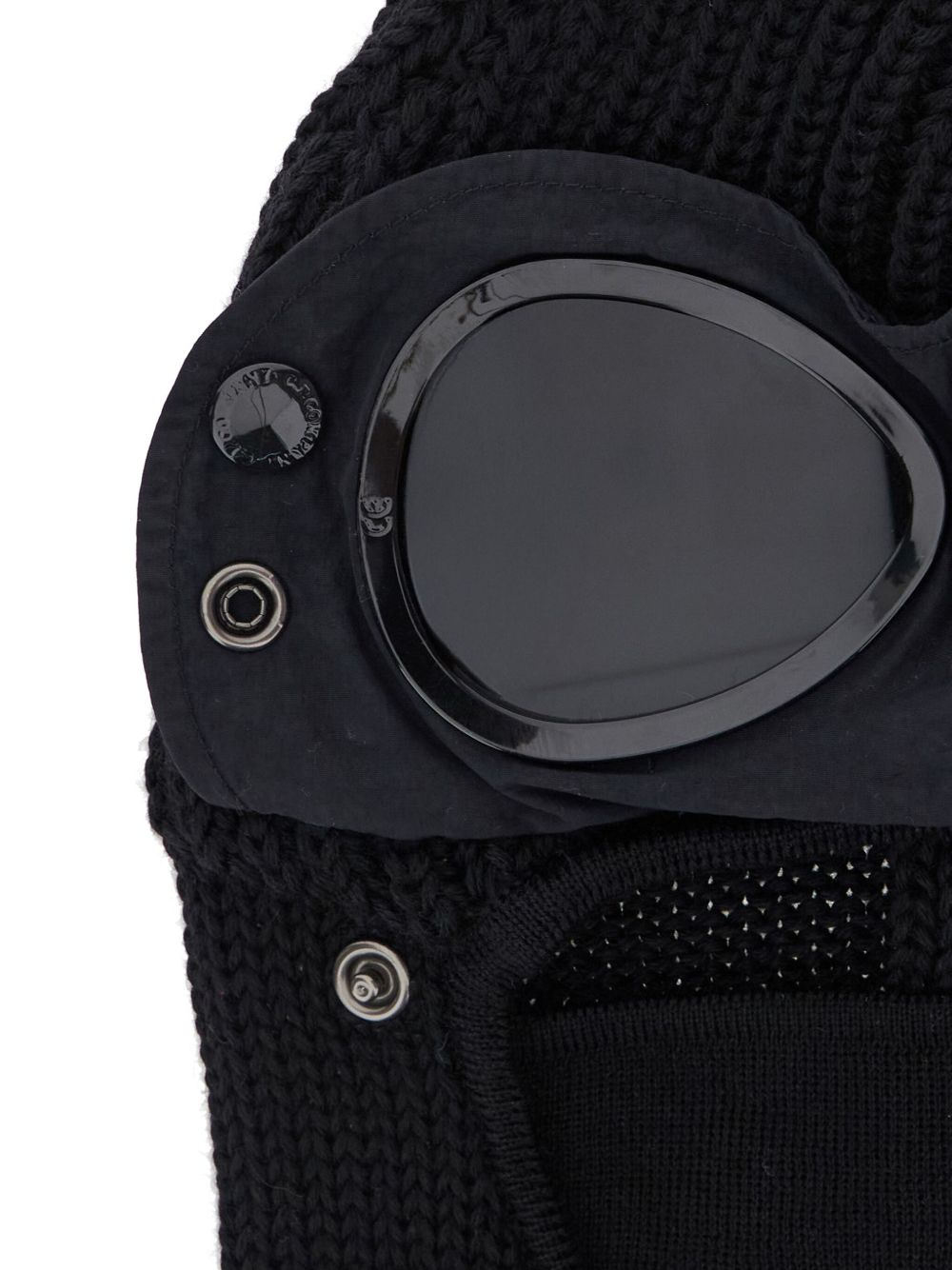 goggle-detail knit balaclava