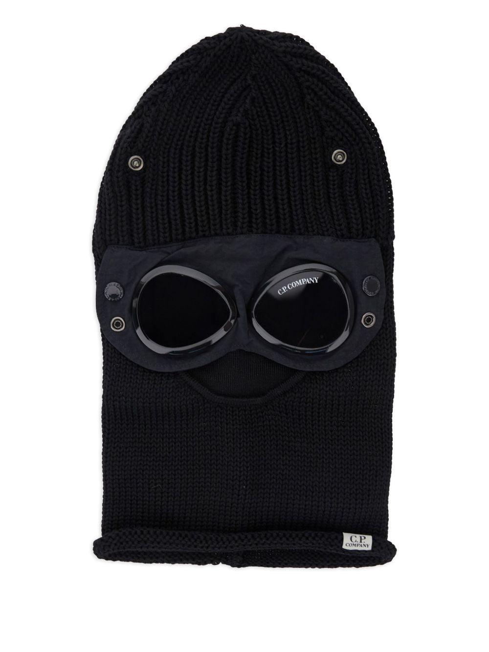 goggle-detail knit balaclava
