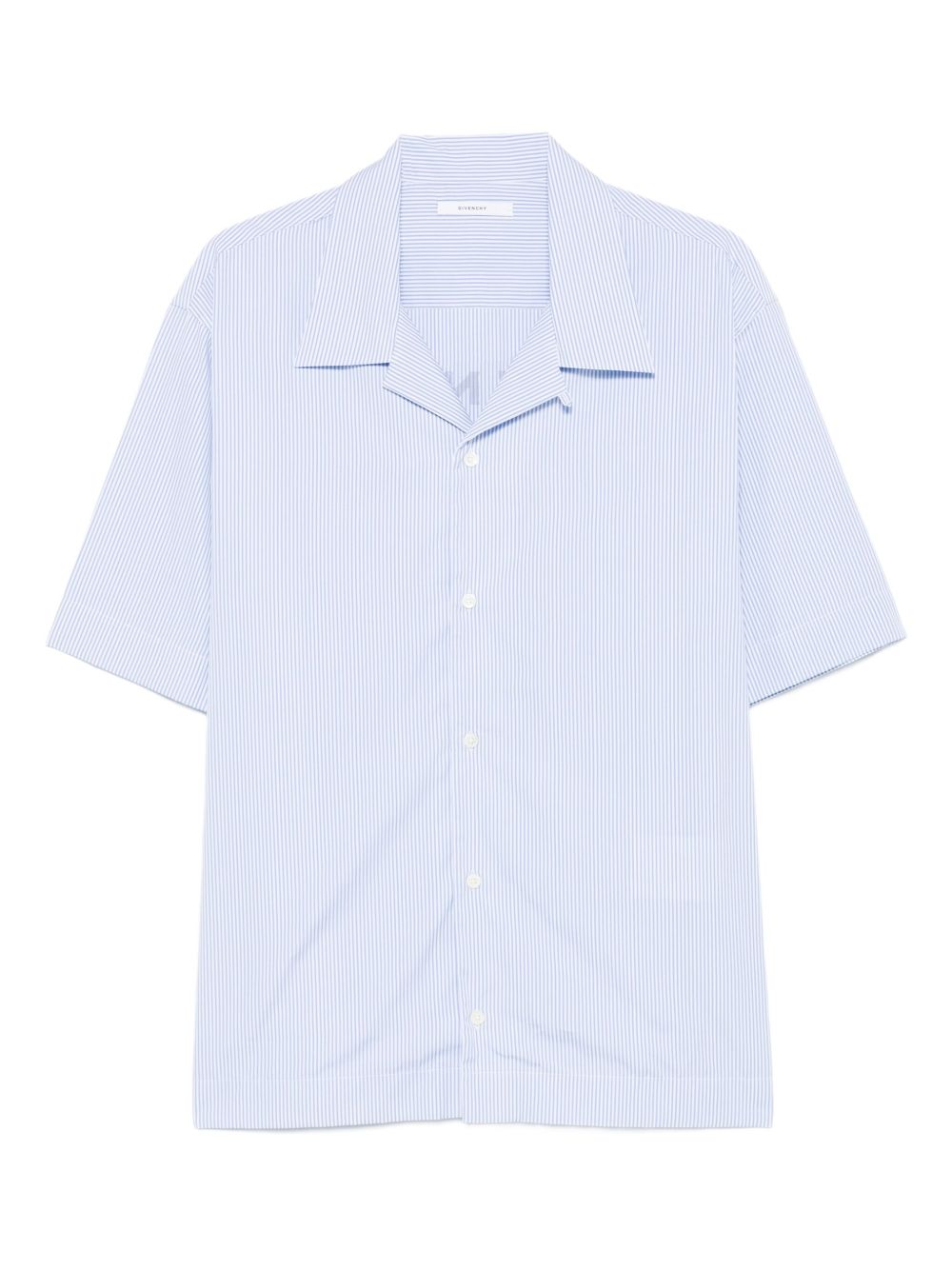 cotton pinstripe bowling shirt