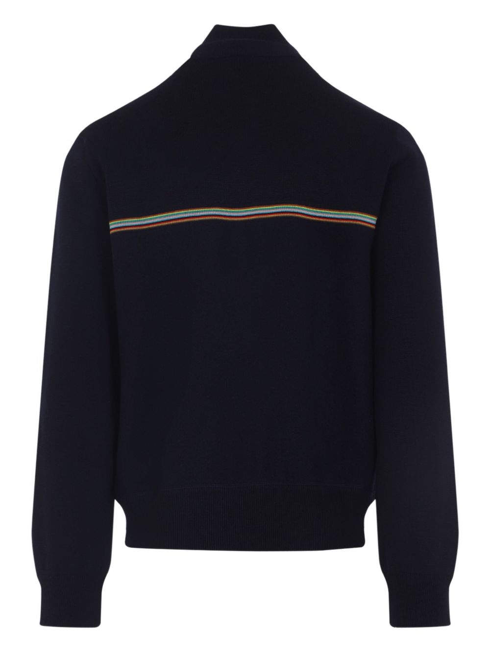 zip-up striped jacket