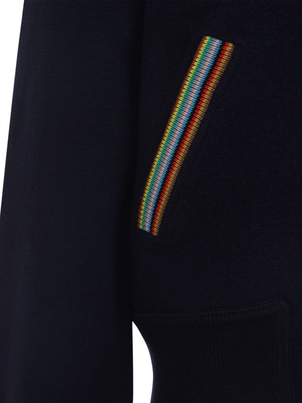 zip-up striped jacket