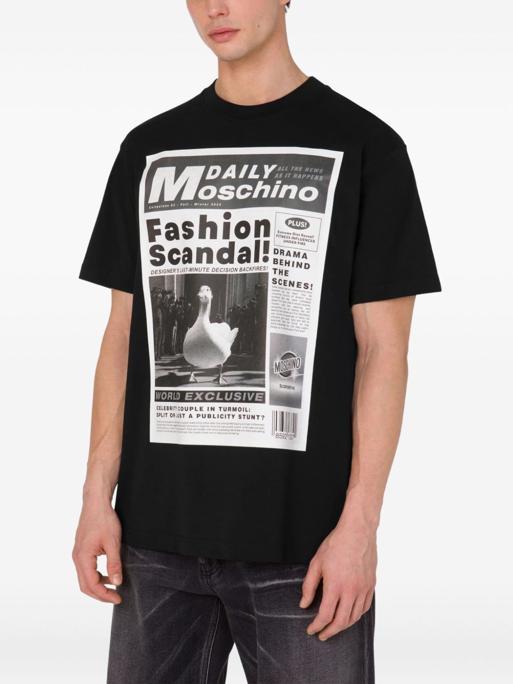 newspaper-print T-shirt