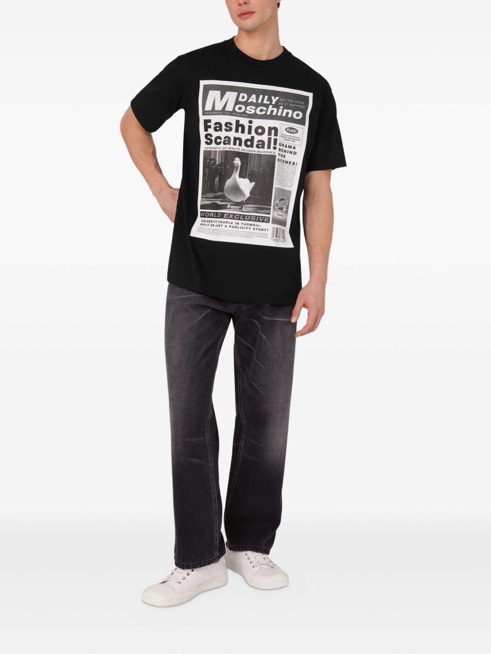newspaper-print T-shirt