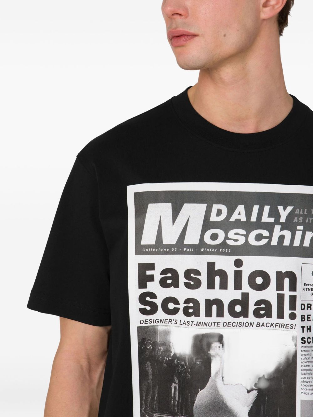 newspaper-print T-shirt