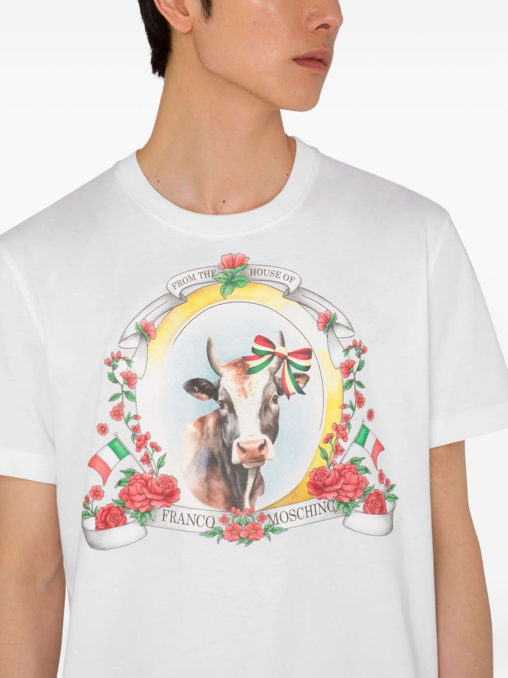 cow-print T-shirt
