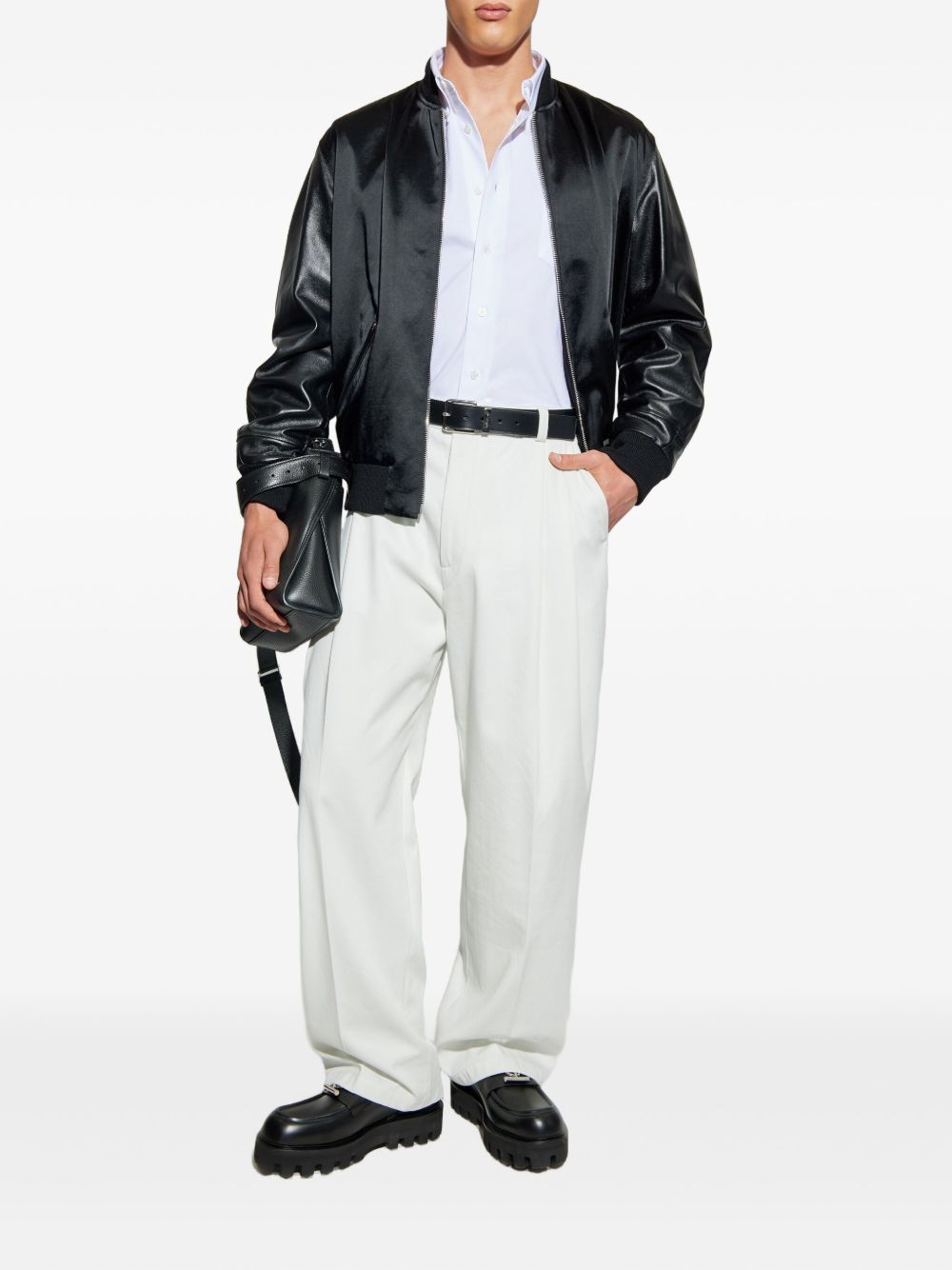 embroidered chest-pocket shirt