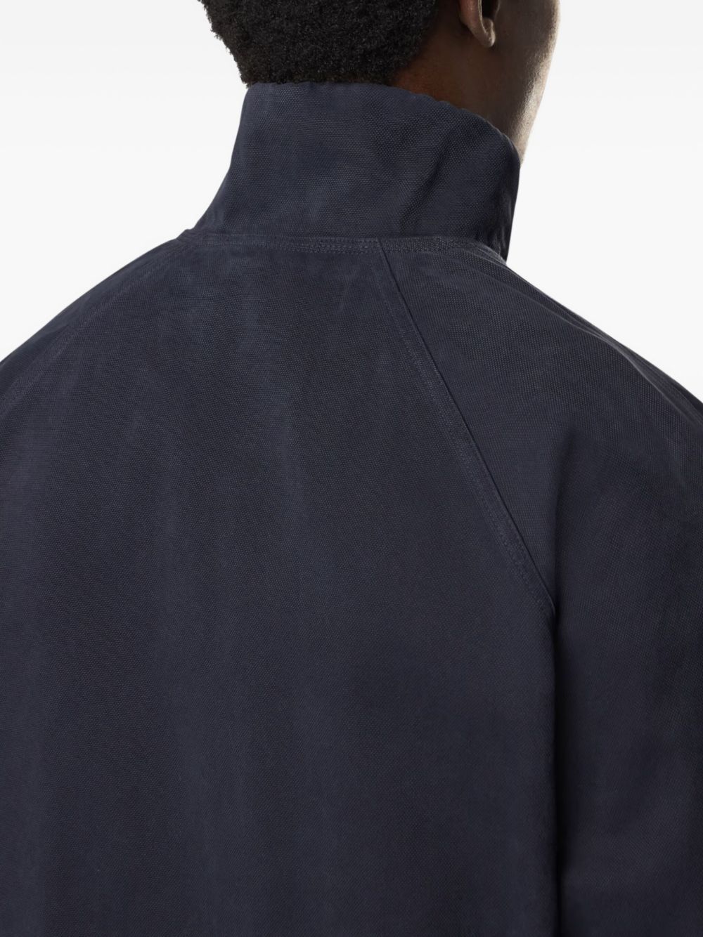 zip-fastening welt-pockets sweatshirt