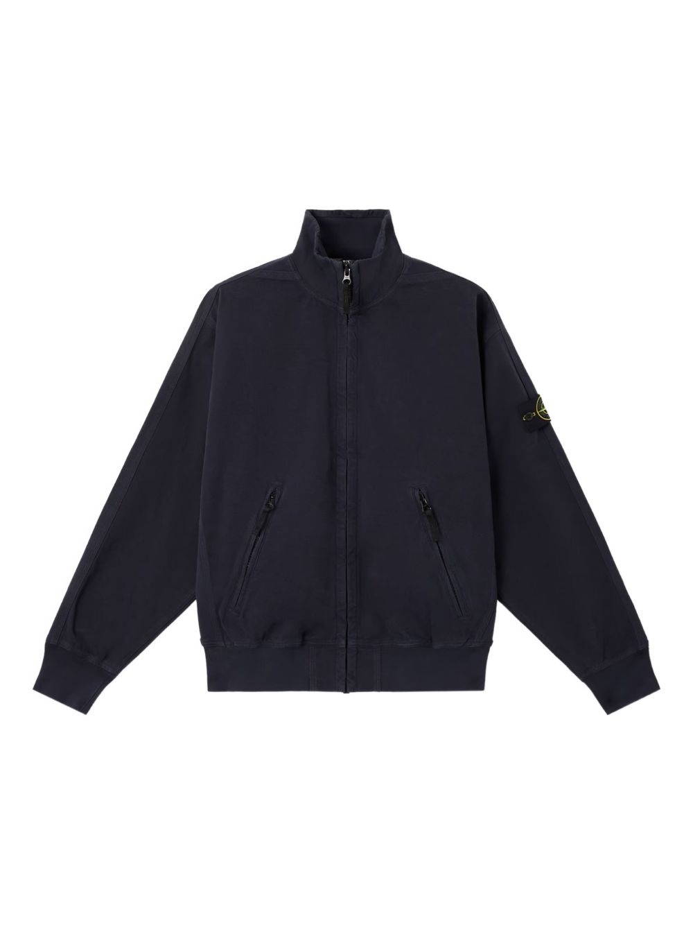 zip-fastening welt-pockets sweatshirt