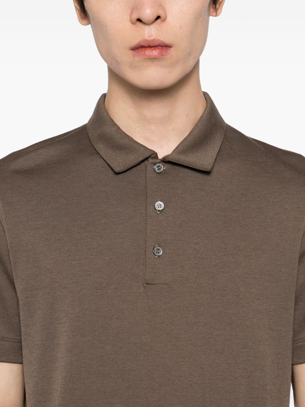 cotton-blended polo shirt