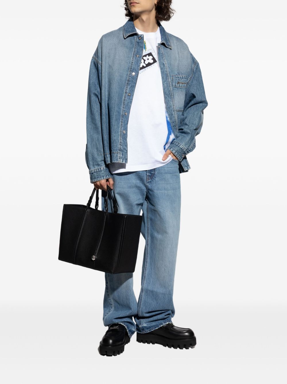 patchwork print T-shirt