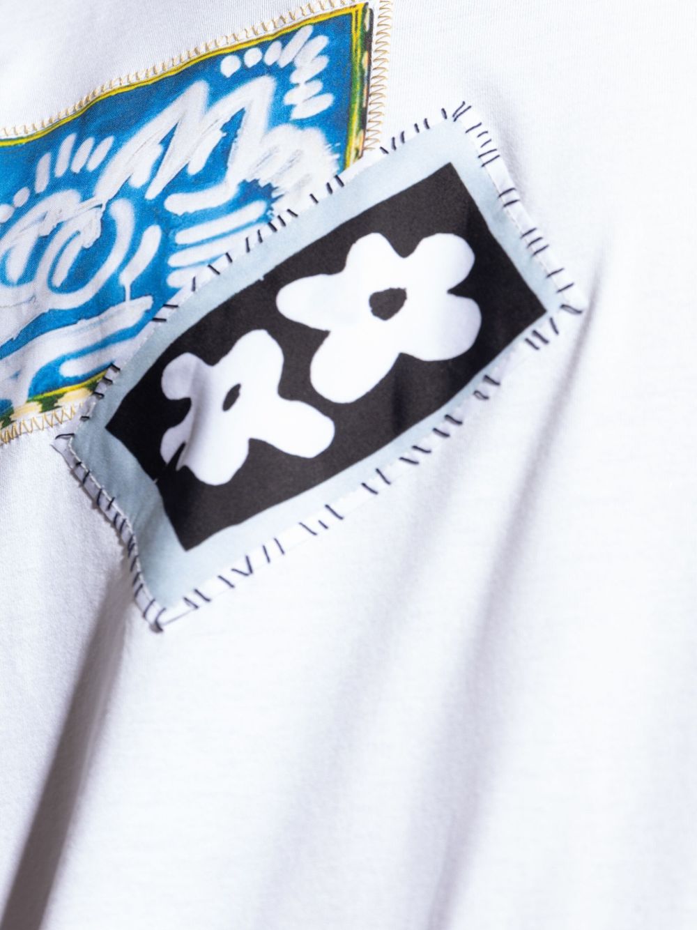 patchwork print T-shirt