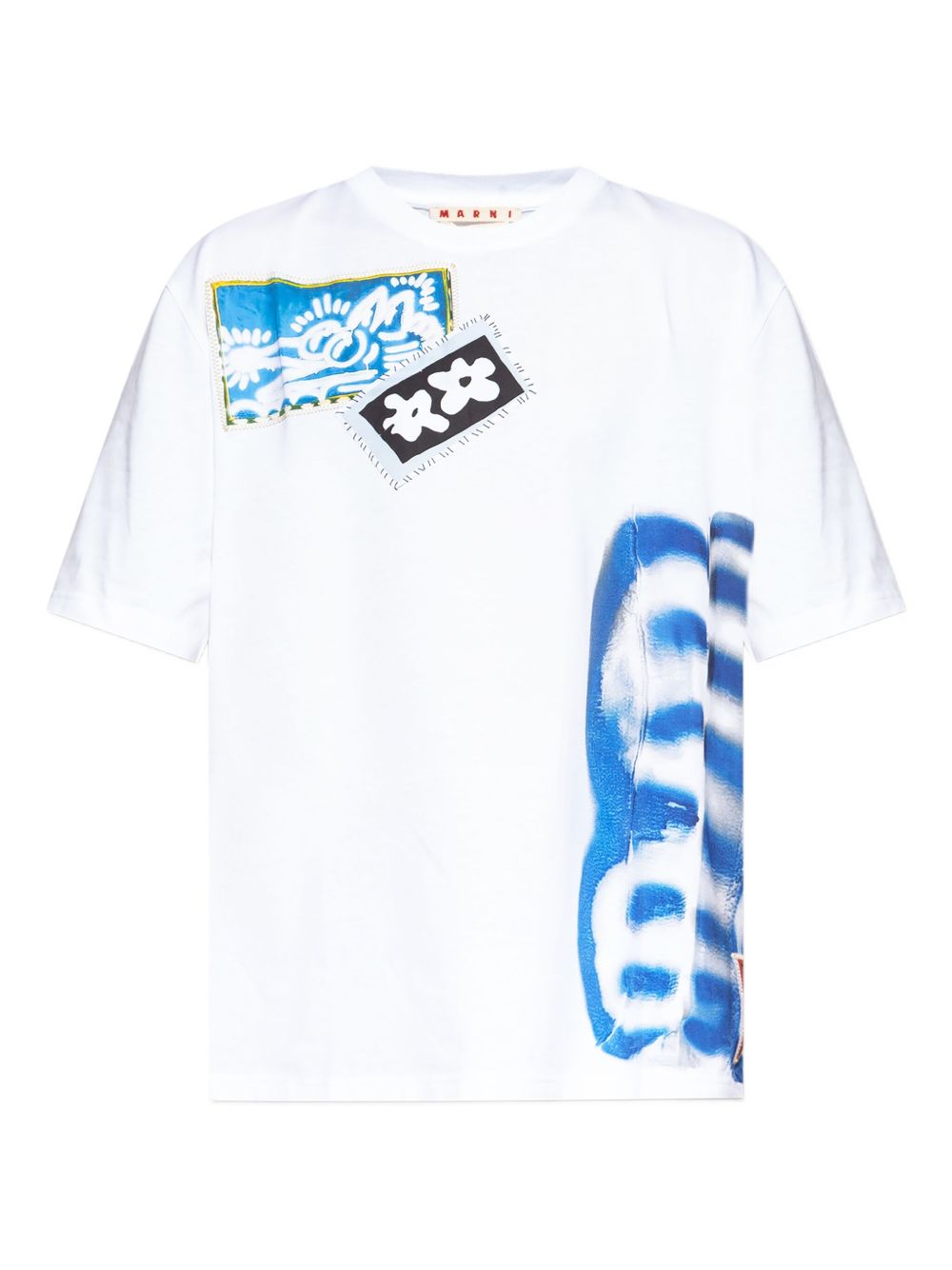 patchwork print T-shirt