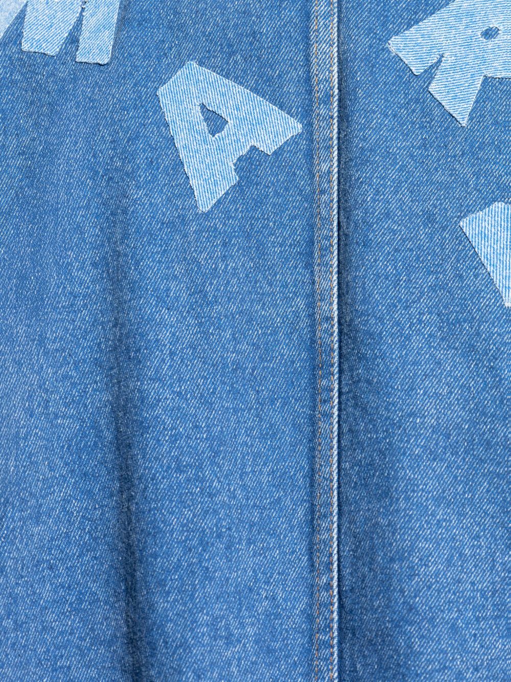 denim logo-print jacket