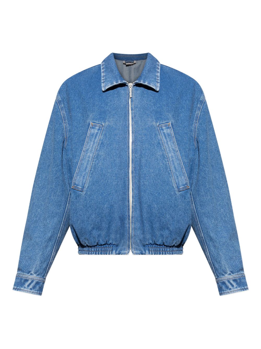 denim logo-print jacket