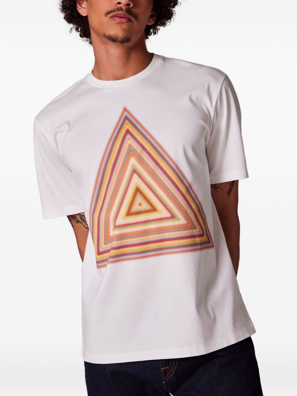 triangle-print T-shirt