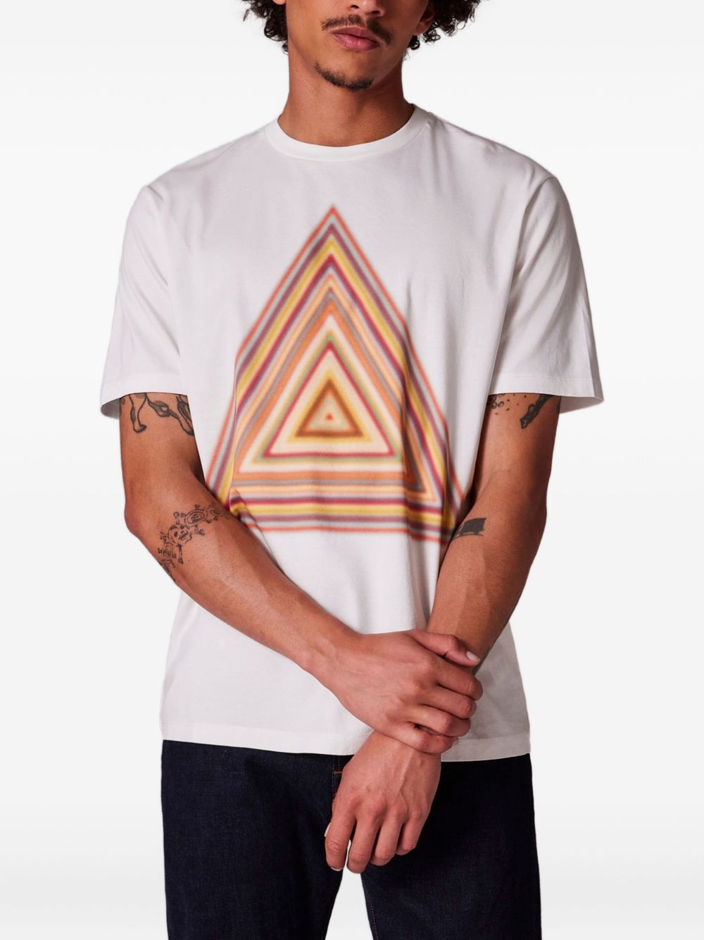 triangle-print T-shirt