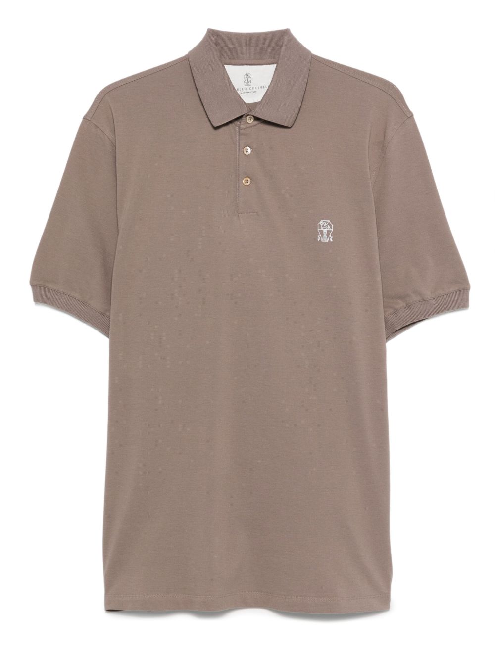 embroidered-logo cotton polo shirt