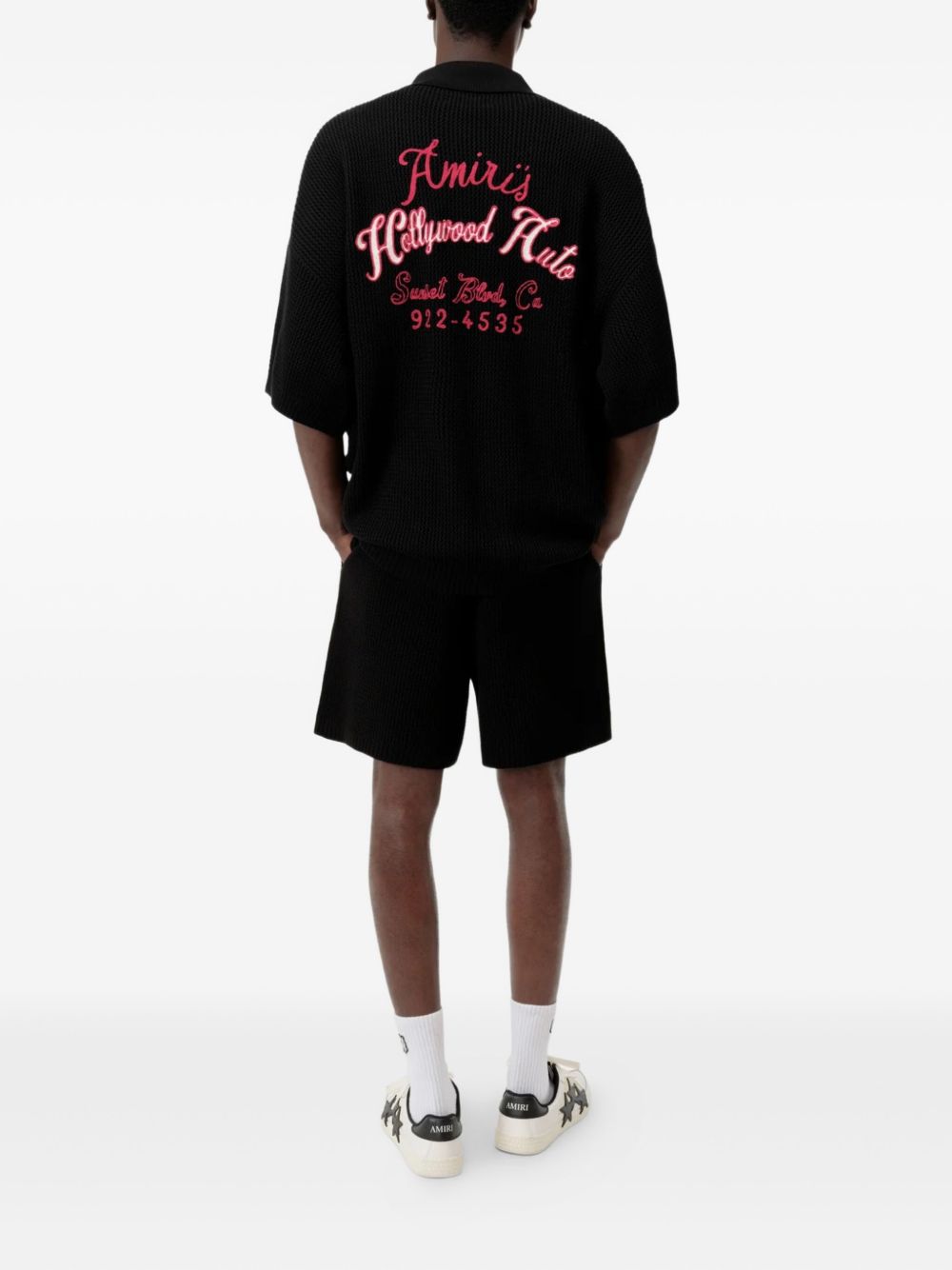 embroidered knitted shirt