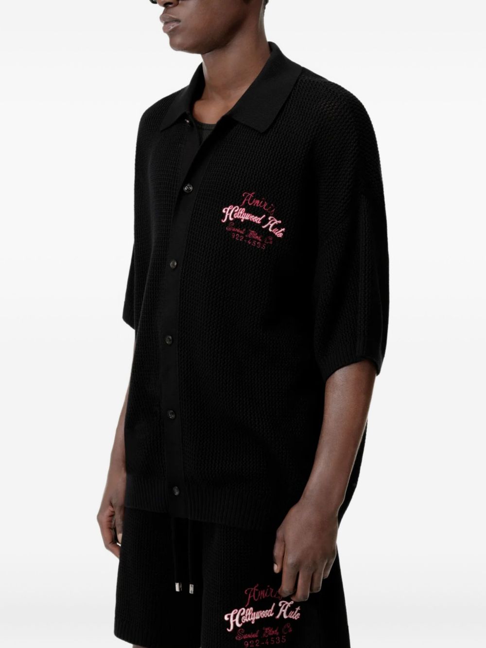 embroidered knitted shirt