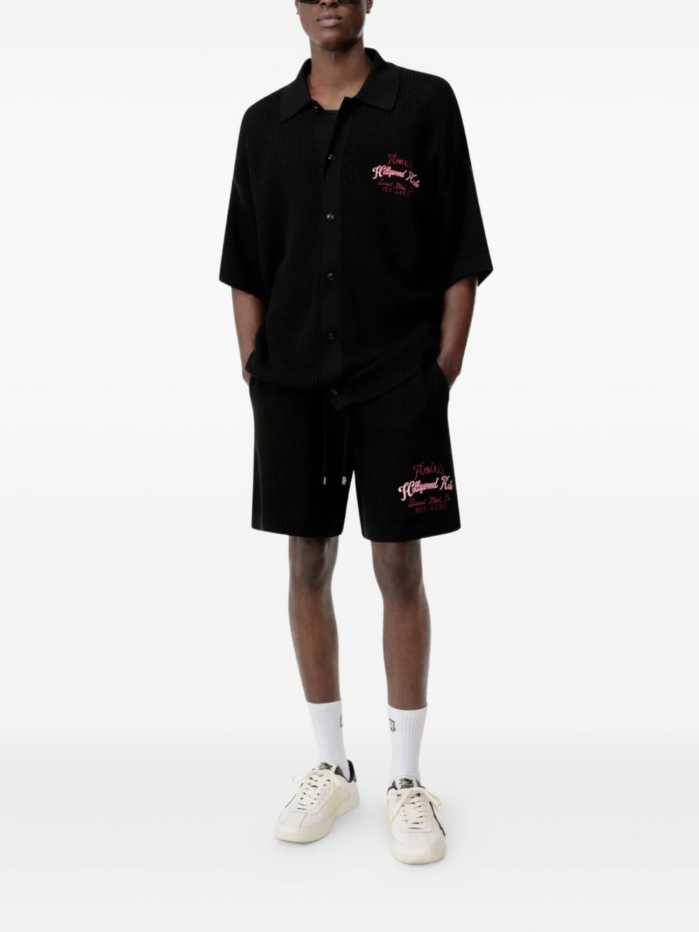 embroidered knitted shirt