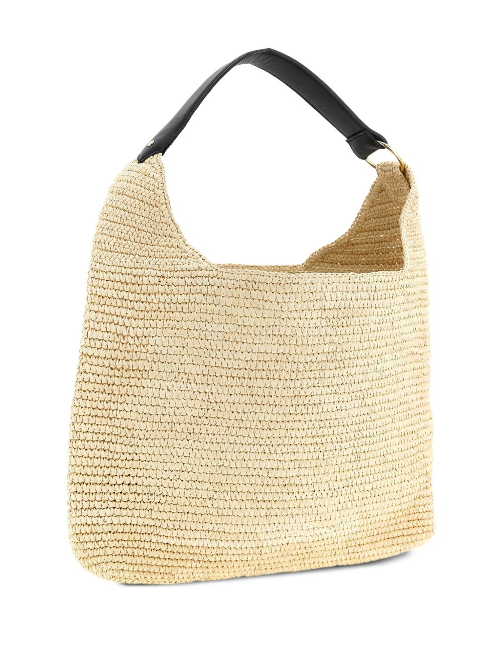 Cristiana crocheted leather-handle shoulder bag