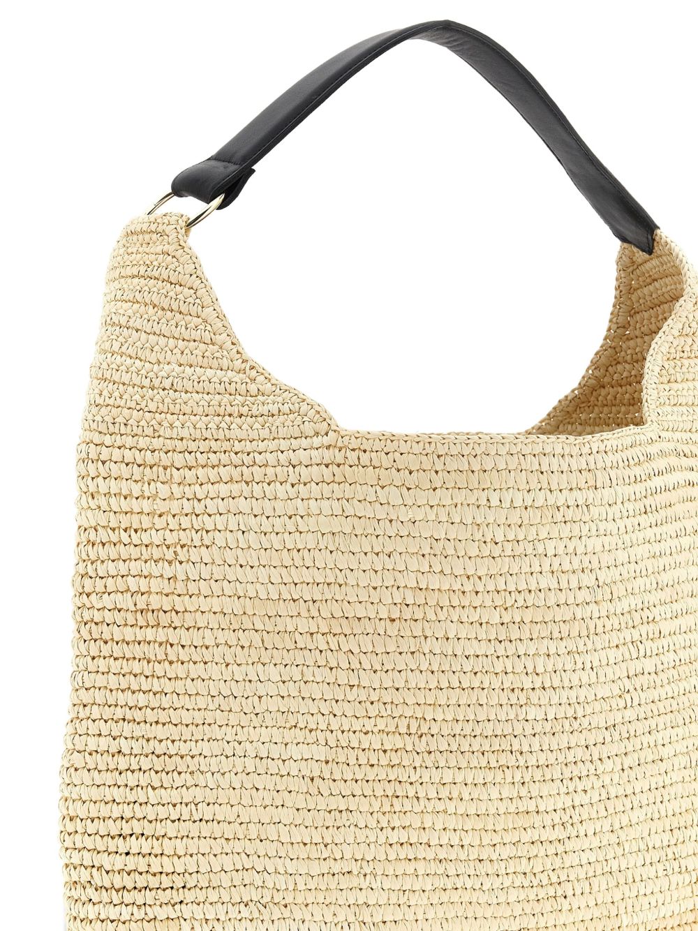 Cristiana crocheted leather-handle shoulder bag