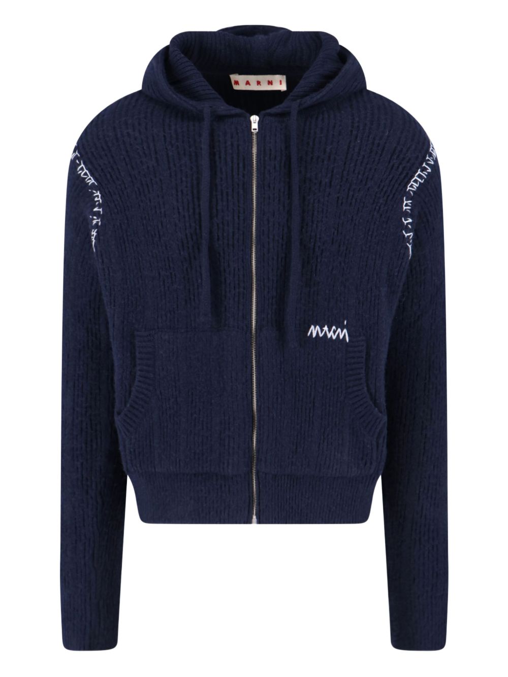 hooded zip-up cardigan