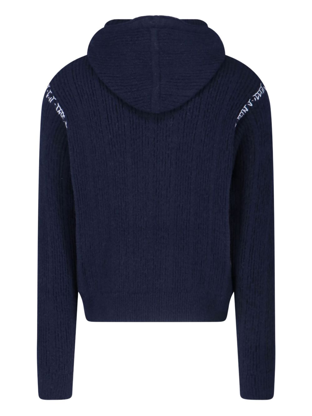 hooded zip-up cardigan