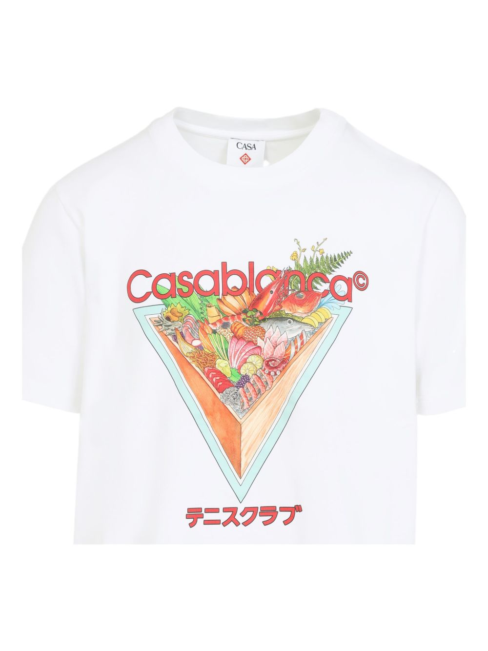 Tennis Club Icon triangle-print graphic T-shirt