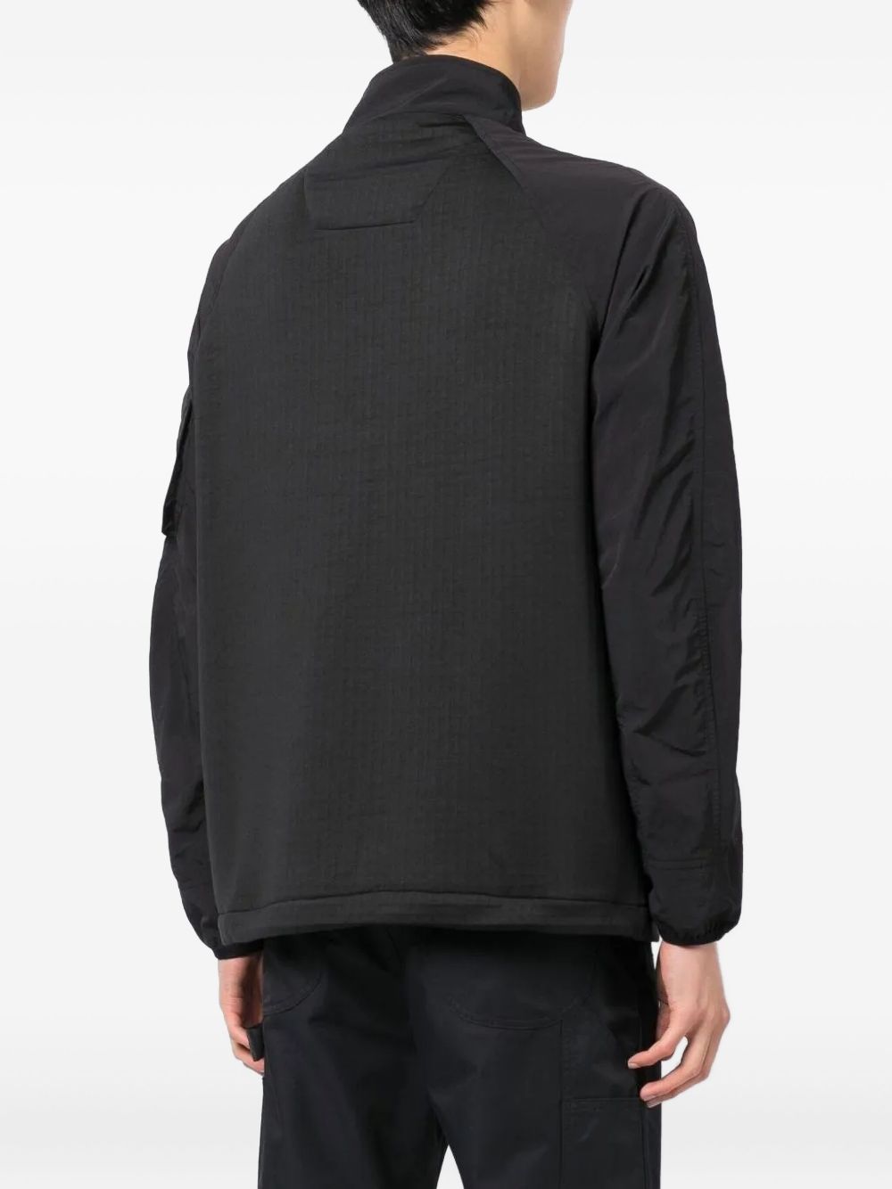 diagonal-zip panelled sweatshirt